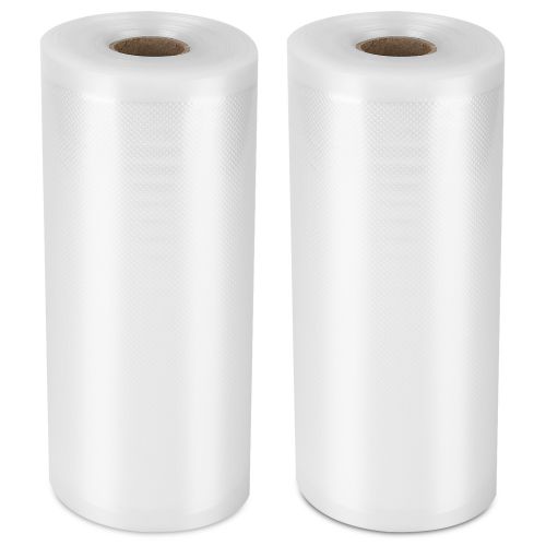 2 Rolls of Vacuum Sealer Bags 10.82inx49ft BPA Free Safe Vacuum Bags Keep Fresh Vacuum Machine (L)
