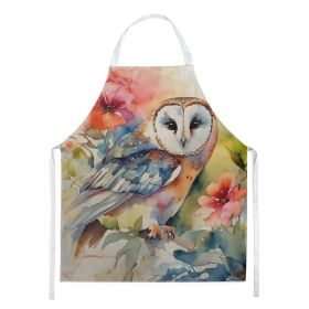 Barn Owl Apron Cooking Kitchen Server Baking Crafts Gardening for Adult Women Men, Unisex, Large, Multicolor
