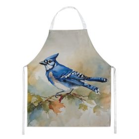 Blue Jay Apron Cooking Kitchen Server Baking Crafts Gardening for Adult Women Men, Unisex, Large, Multicolor