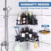 Shower Car -3-Piece Set, With Soap Holder and Hook, Rust Resistant Stainless Steel Bathroom Shower Car, Non Drilled Wall Mount Bracket, Corner Shower
