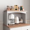 Wooden Kitchen Cabinet White Pantry Storage Microwave Cabinet with Storage Drawer